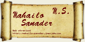 Mahailo Sanader vizit kartica